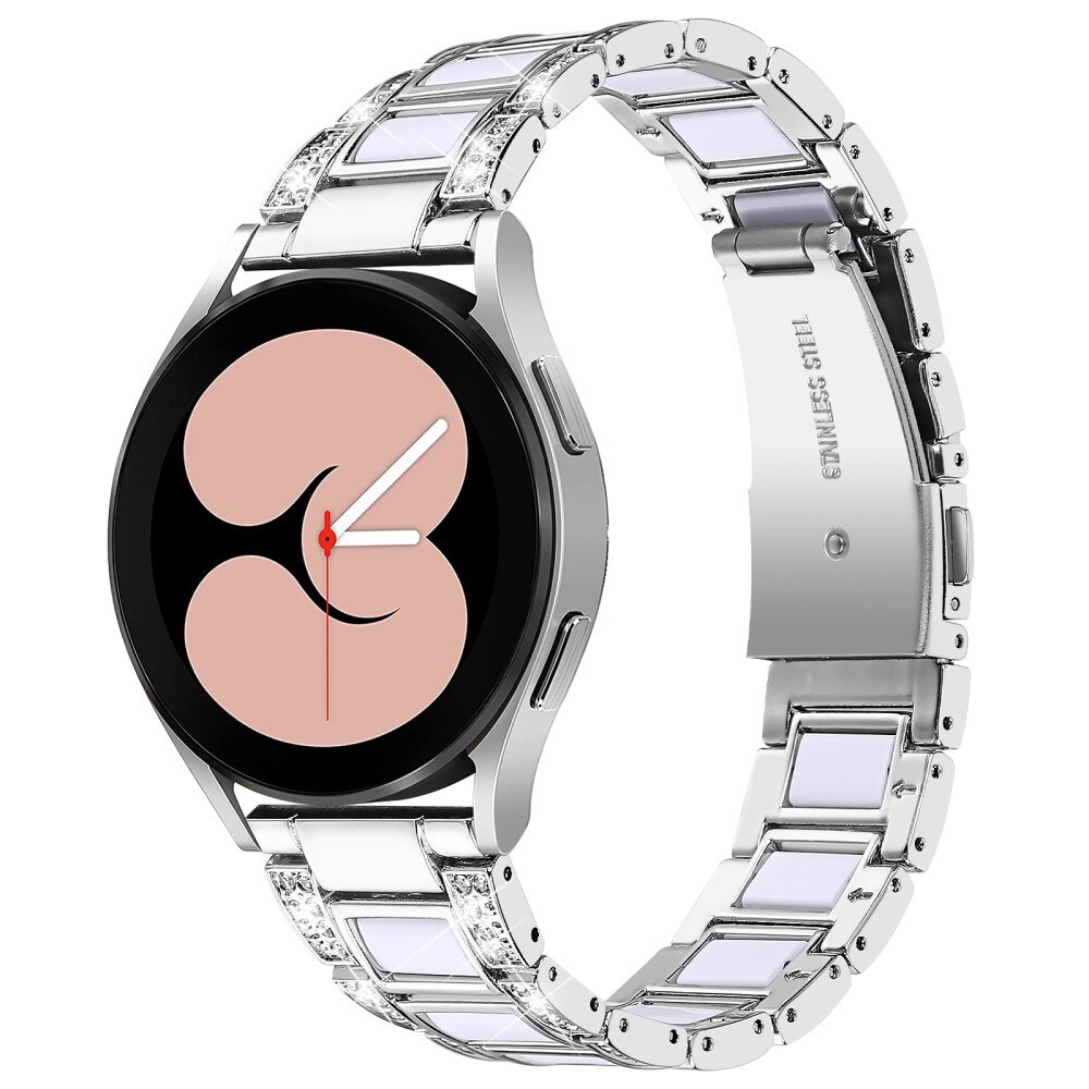 Diamond Bracelet Samsung Galaxy Watch 4 40/42/44/46 Silver Snow