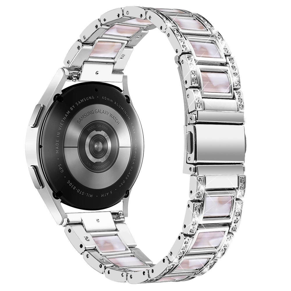 Diamond Bracelet Garmin Vivoactive 5 Silver Pearl