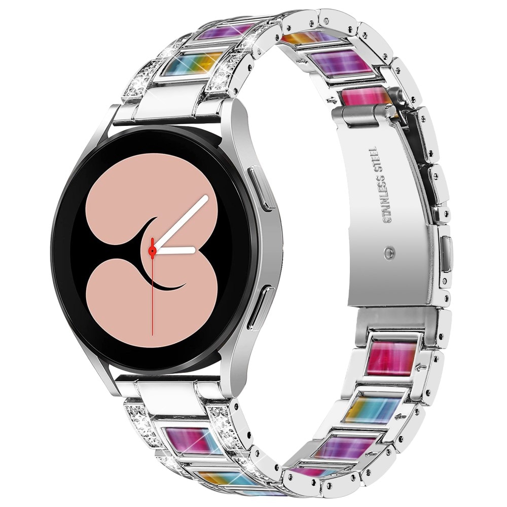 Diamond Bracelet Samsung Galaxy Watch 4 40mm Silver Rainbow