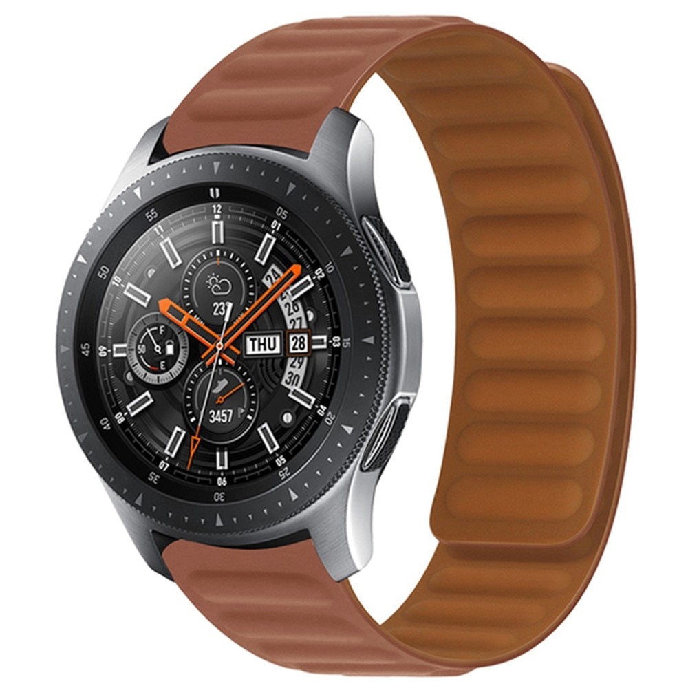 Magneettinen Silikoniranneke Samsung Galaxy Watch 46mm ruskea