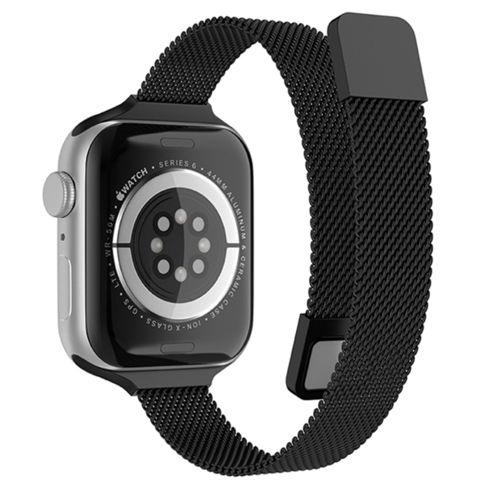 Ranneke Slim Milanese Apple Watch 42mm musta