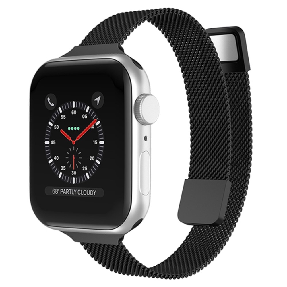 Ranneke Slim Milanese Apple Watch Ultra 49mm musta