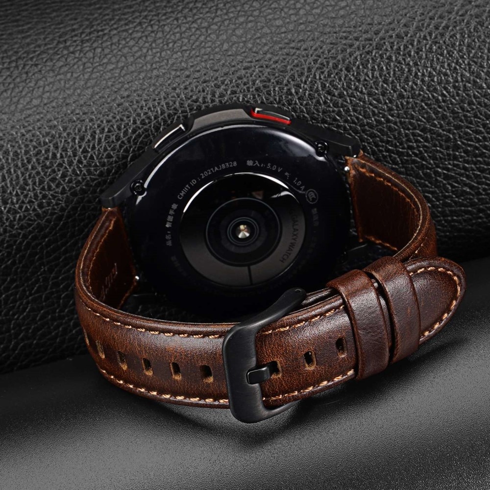 Leather Watch Band Samsung Galaxy Watch 6 Classic 47mm Brown