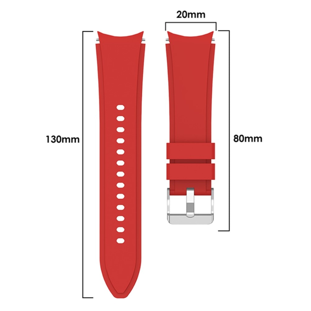 Full Fit Silikoniranneke Samsung Galaxy Watch 4 40mm punainen