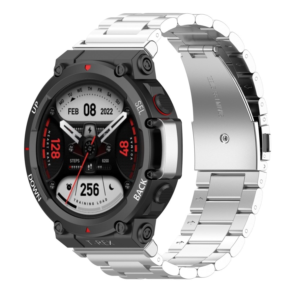 Metalliranneke Amazfit T-Rex 2 hopea