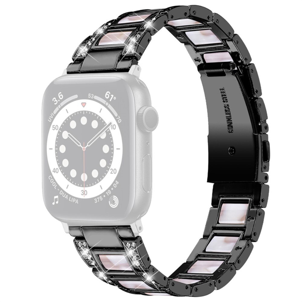 Diamond Bracelet Apple Watch 42/44/45 mm Black Pearl