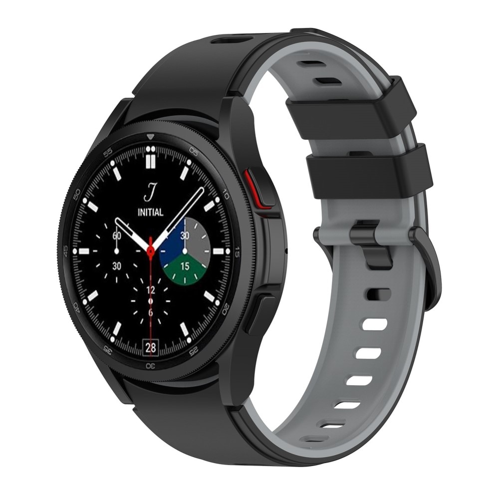 Full Fit Silikoniranneke Urheilu Galaxy Watch 4 Classic 46mm musta