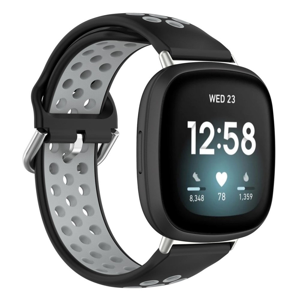 Silikoniranneke Urheilu Fitbit Versa 4 musta