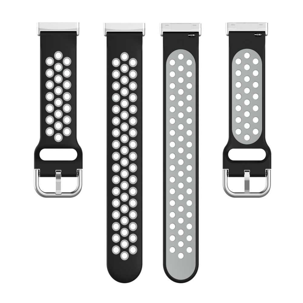 Silikoniranneke Urheilu Fitbit Sense/Sense 2 musta