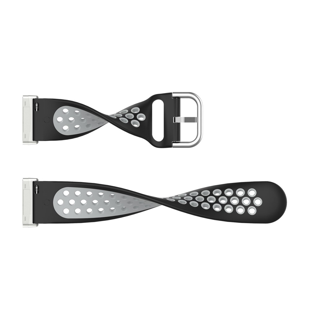 Silikoniranneke Urheilu Fitbit Sense/Sense 2 musta