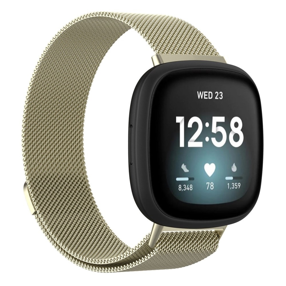 Ranneke Milanese Fitbit Versa 3/Sense kulta