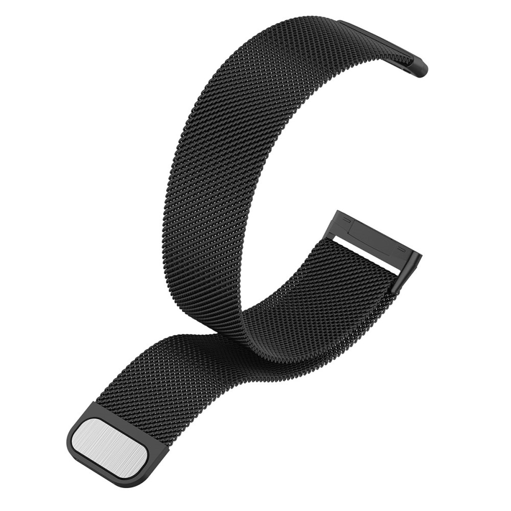 Ranneke Milanese Fitbit Versa 4 Musta