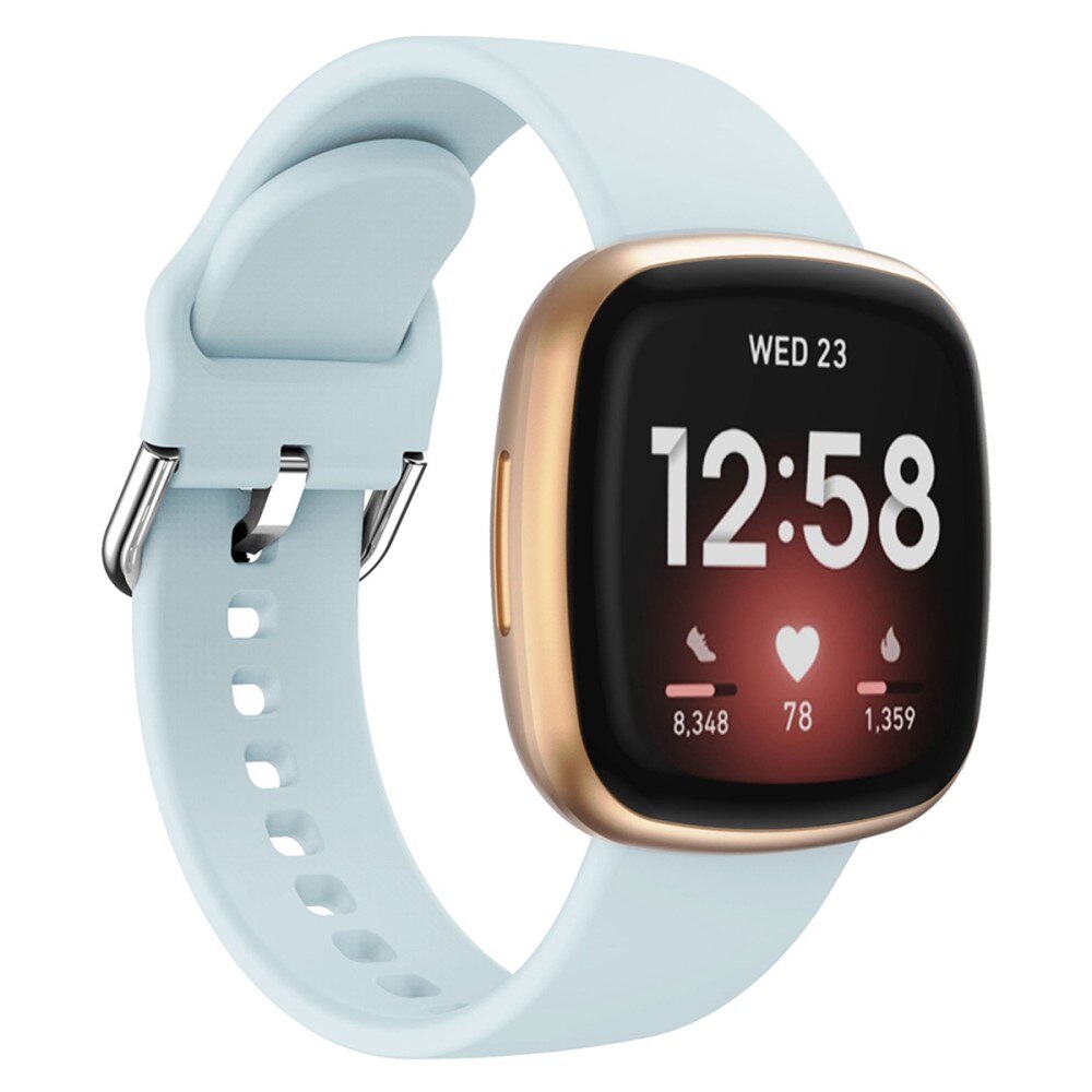 Silikoniranneke Fitbit Versa 4 vaaleansininen