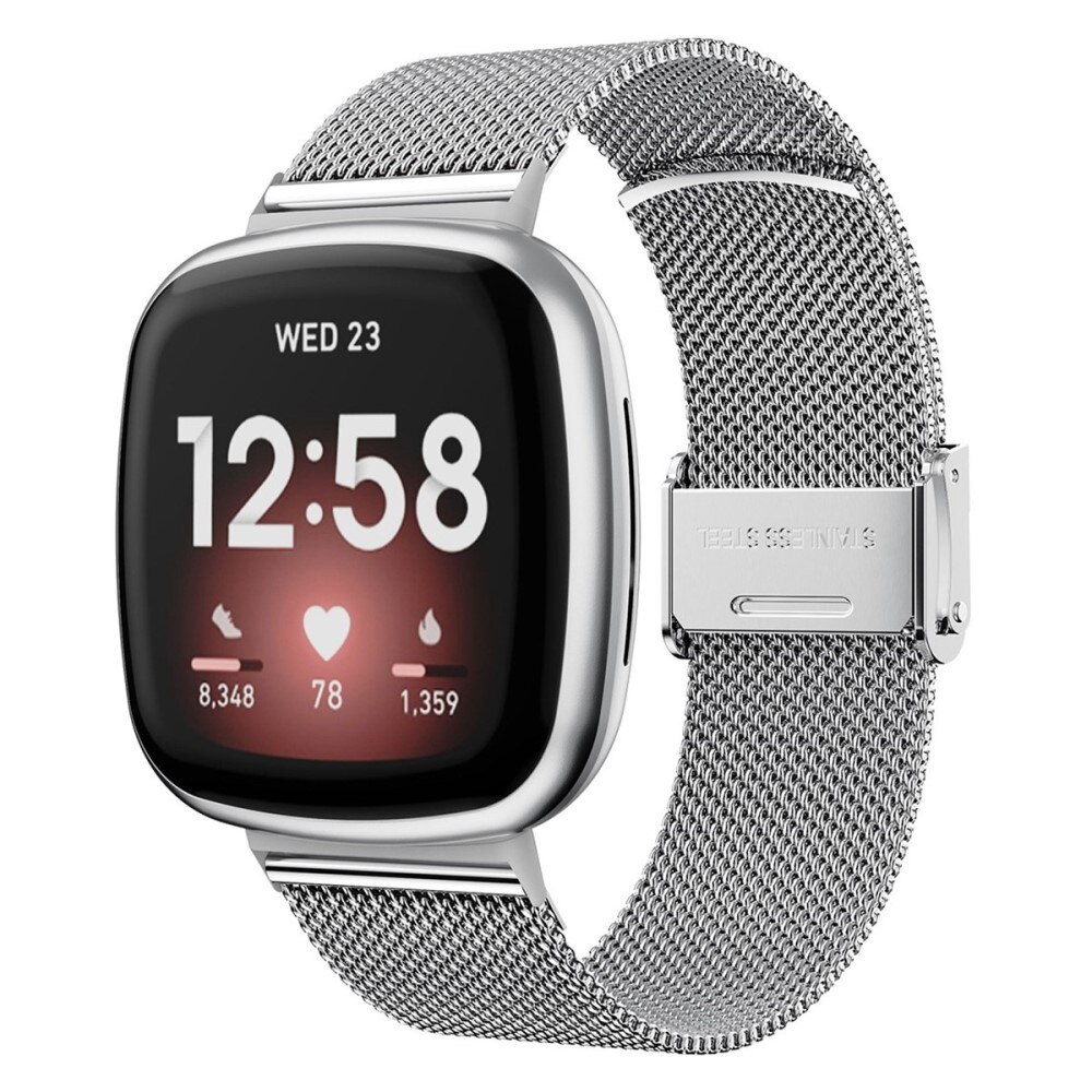 Mesh Bracelet Fitbit Versa 3/Sense Silver