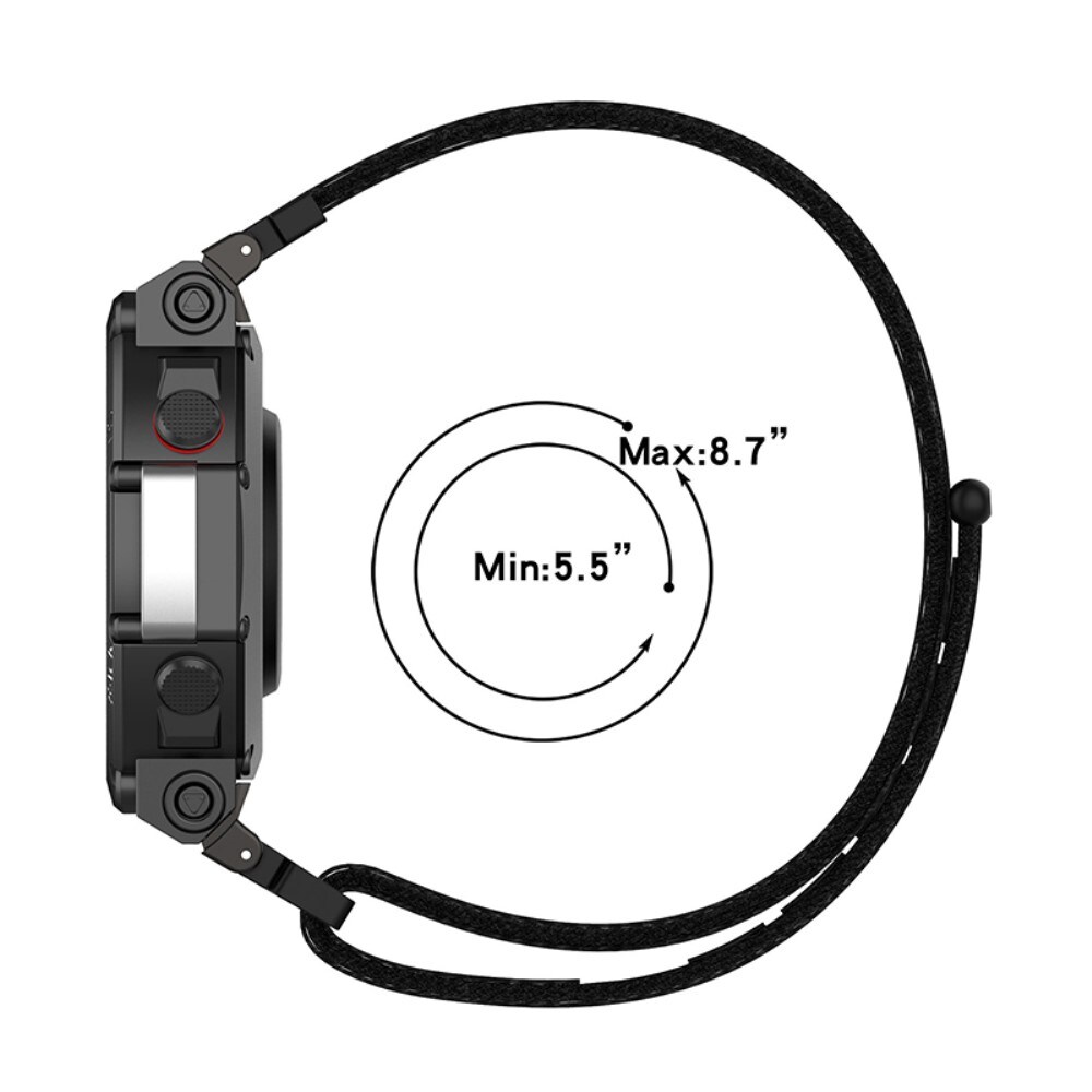 Nailonranneke Amazfit T-Rex 2 Musta