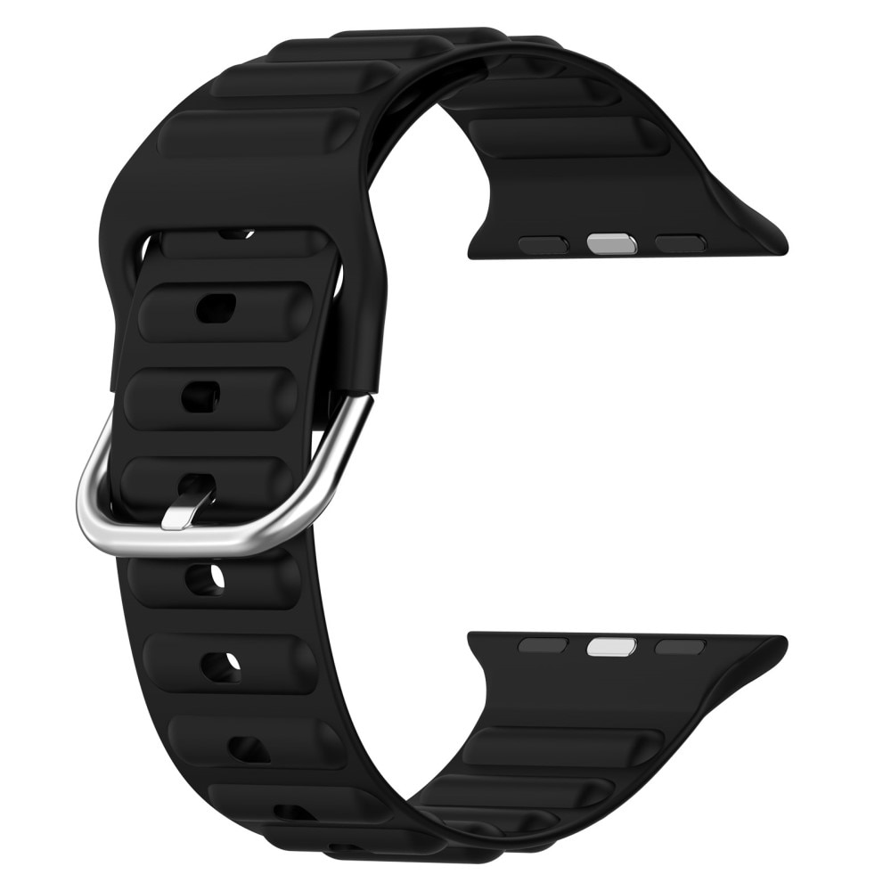 Resistant Silikoniranneke Apple Watch Ultra 49mm musta