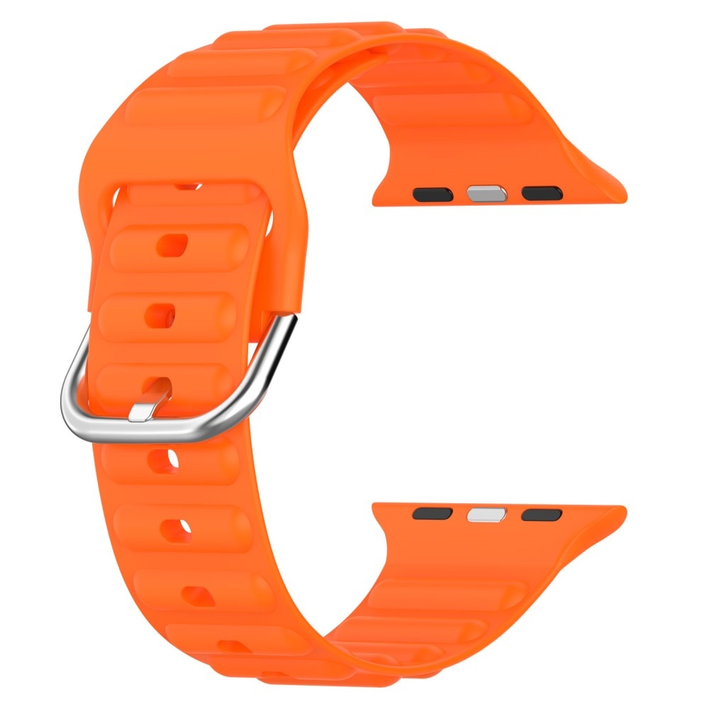 Resistant Silikoniranneke Apple Watch 45mm Series 8 oranssi