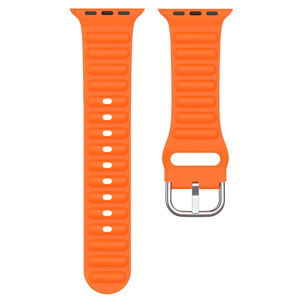 Resistant Silikoniranneke Apple Watch 45mm Series 8 oranssi