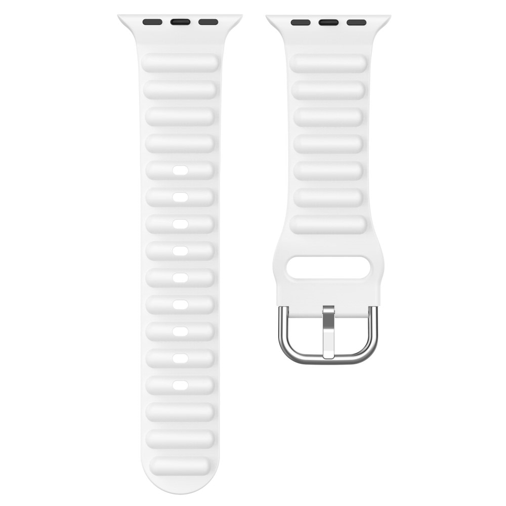 Resistant Silikoniranneke Apple Watch 44mm valkoinen