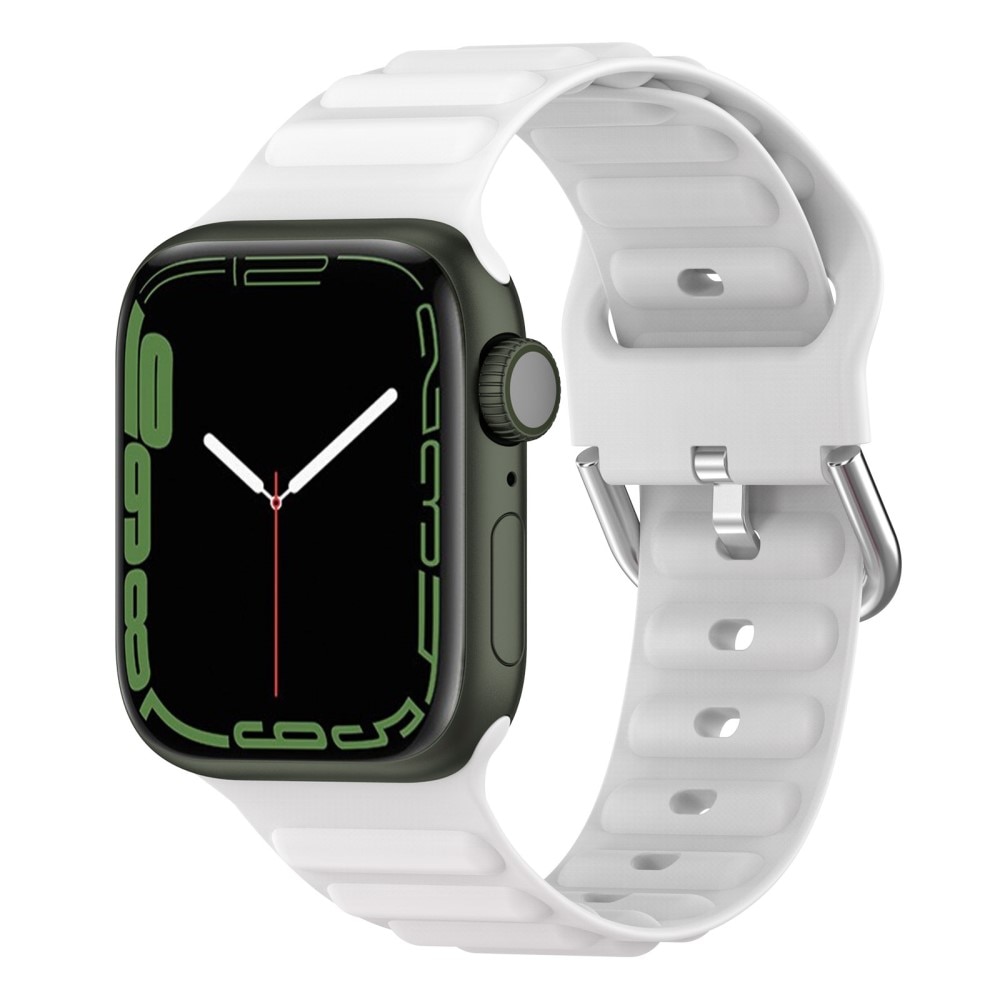 Resistant Silikoniranneke Apple Watch 44mm valkoinen