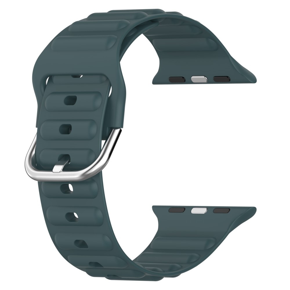 Resistant Silikoniranneke Apple Watch 42mm tummanvihreä