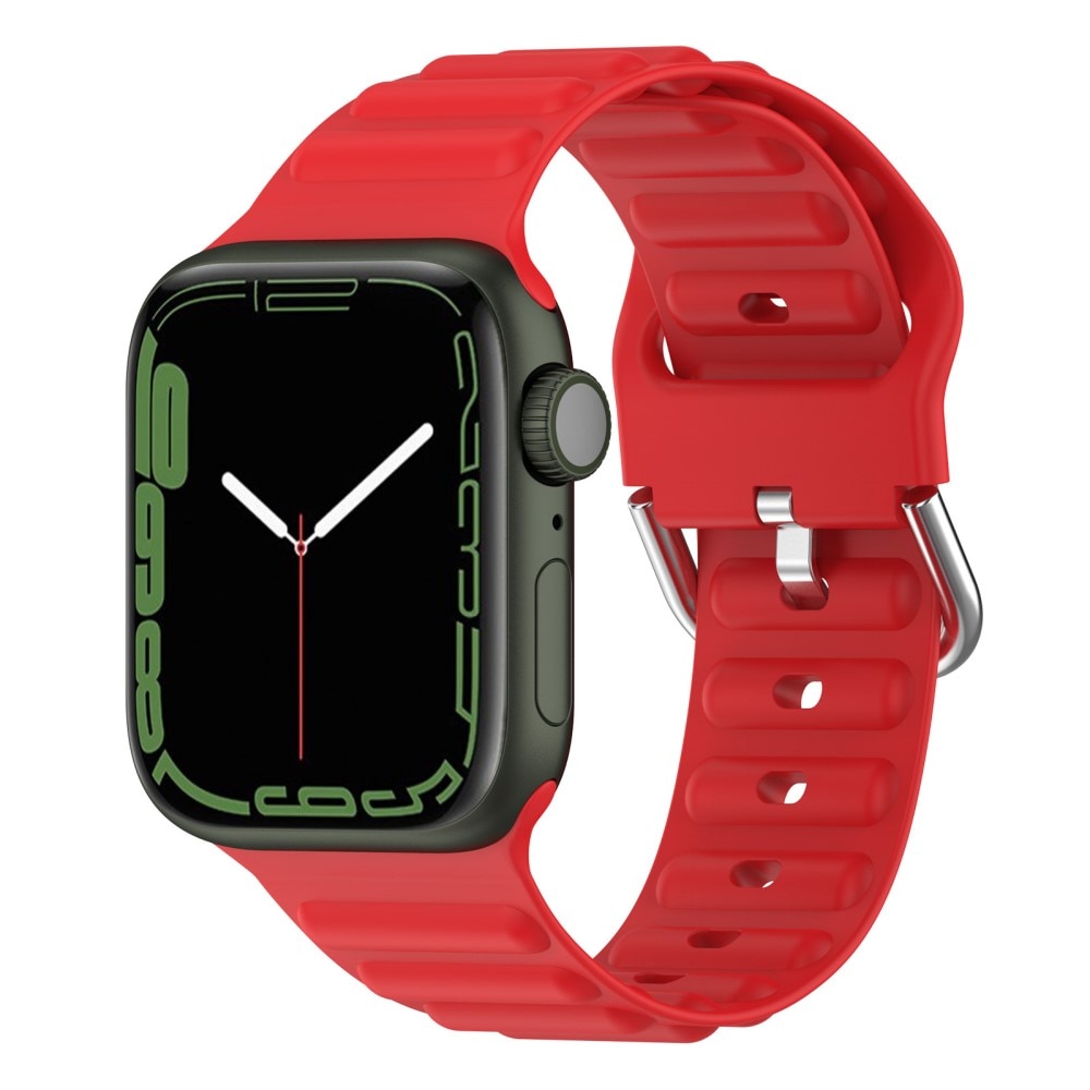 Resistant Silikoniranneke Apple Watch 45mm Series 7 punainen