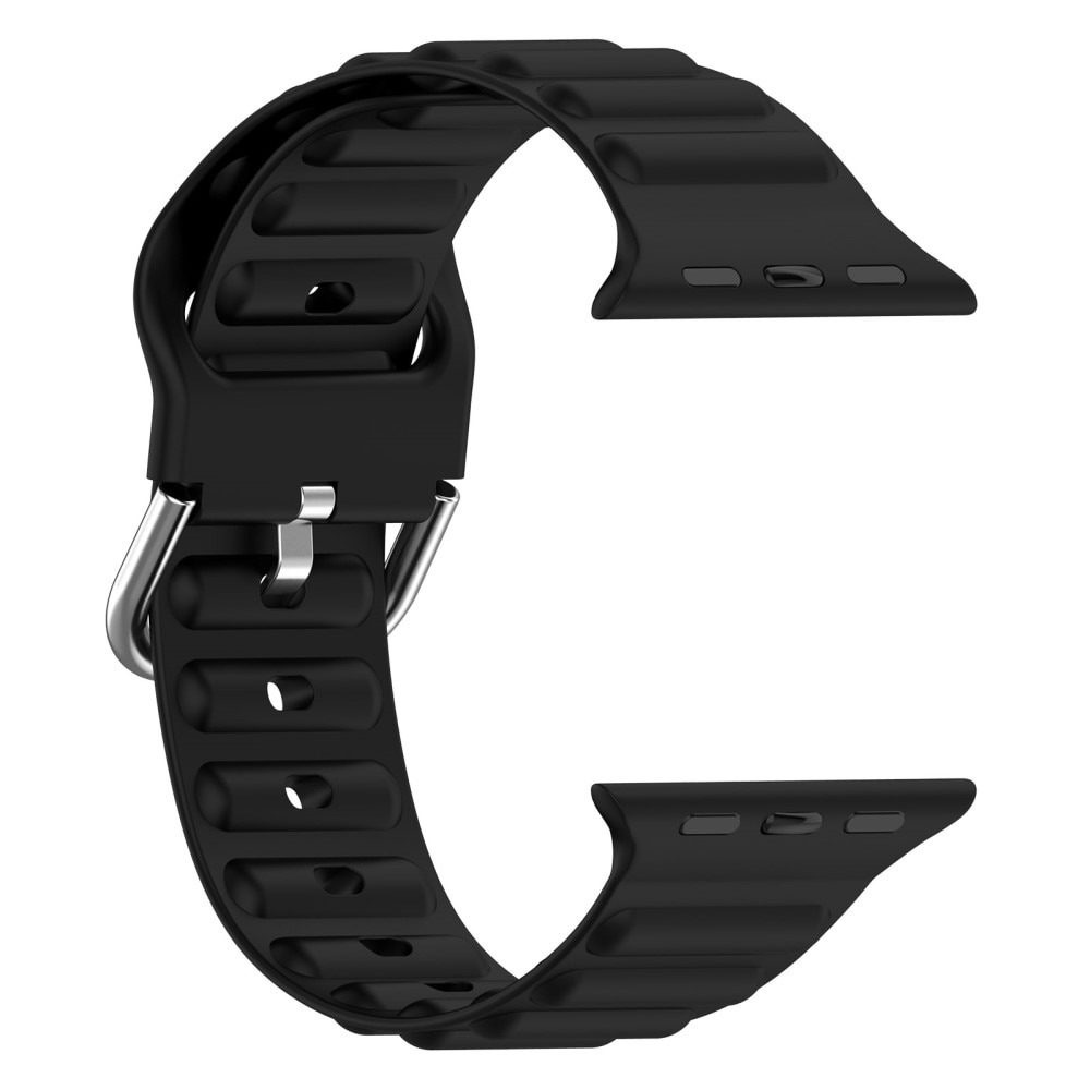 Resistant Silikoniranneke Apple Watch 41mm Series 8 musta