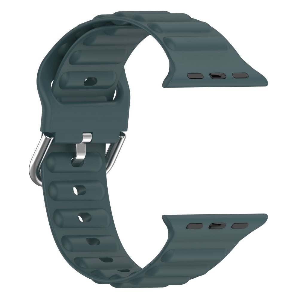 Resistant Silikoniranneke Apple Watch 41mm Series 8 tummanvihreä