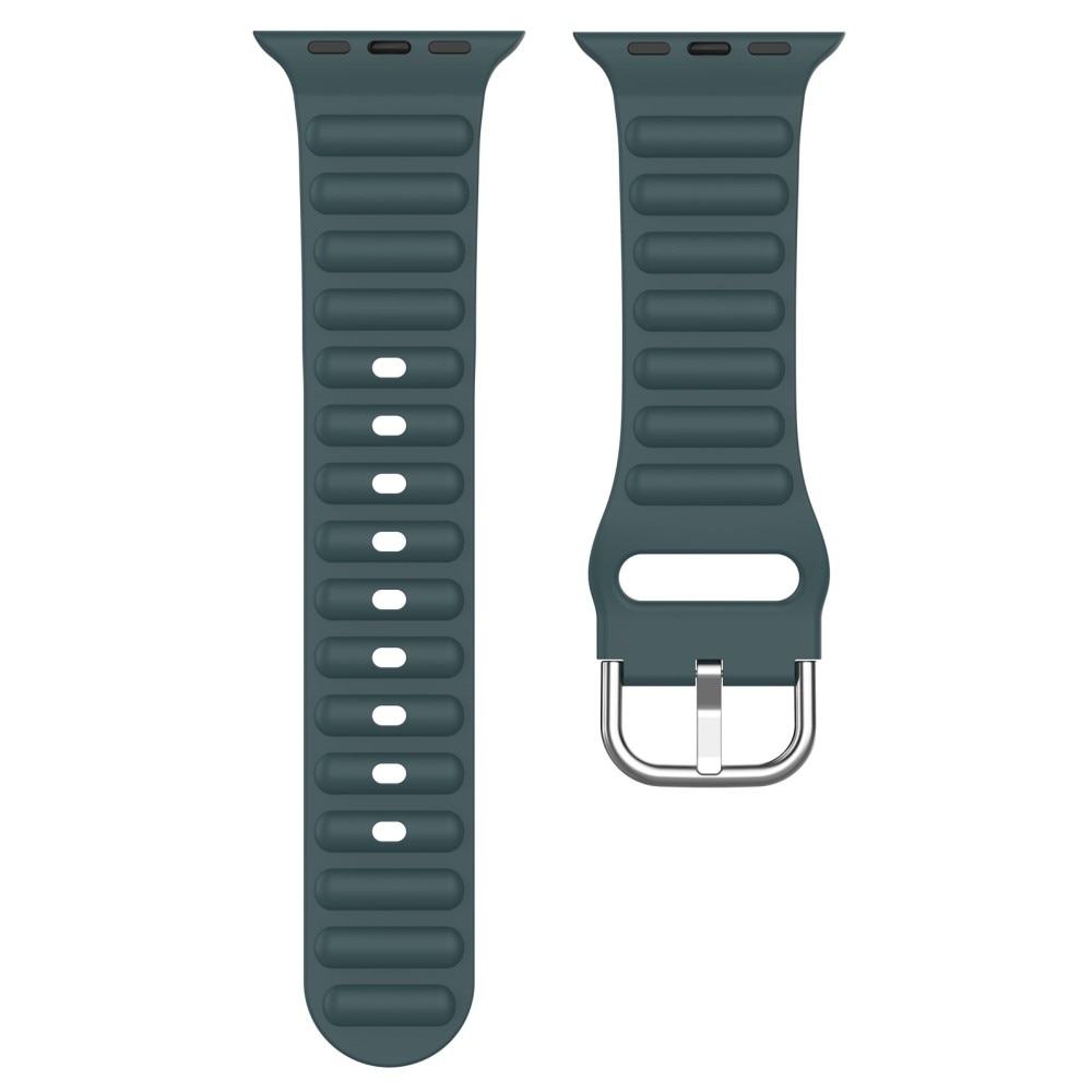 Resistant Silikoniranneke Apple Watch 38mm tummanvihreä