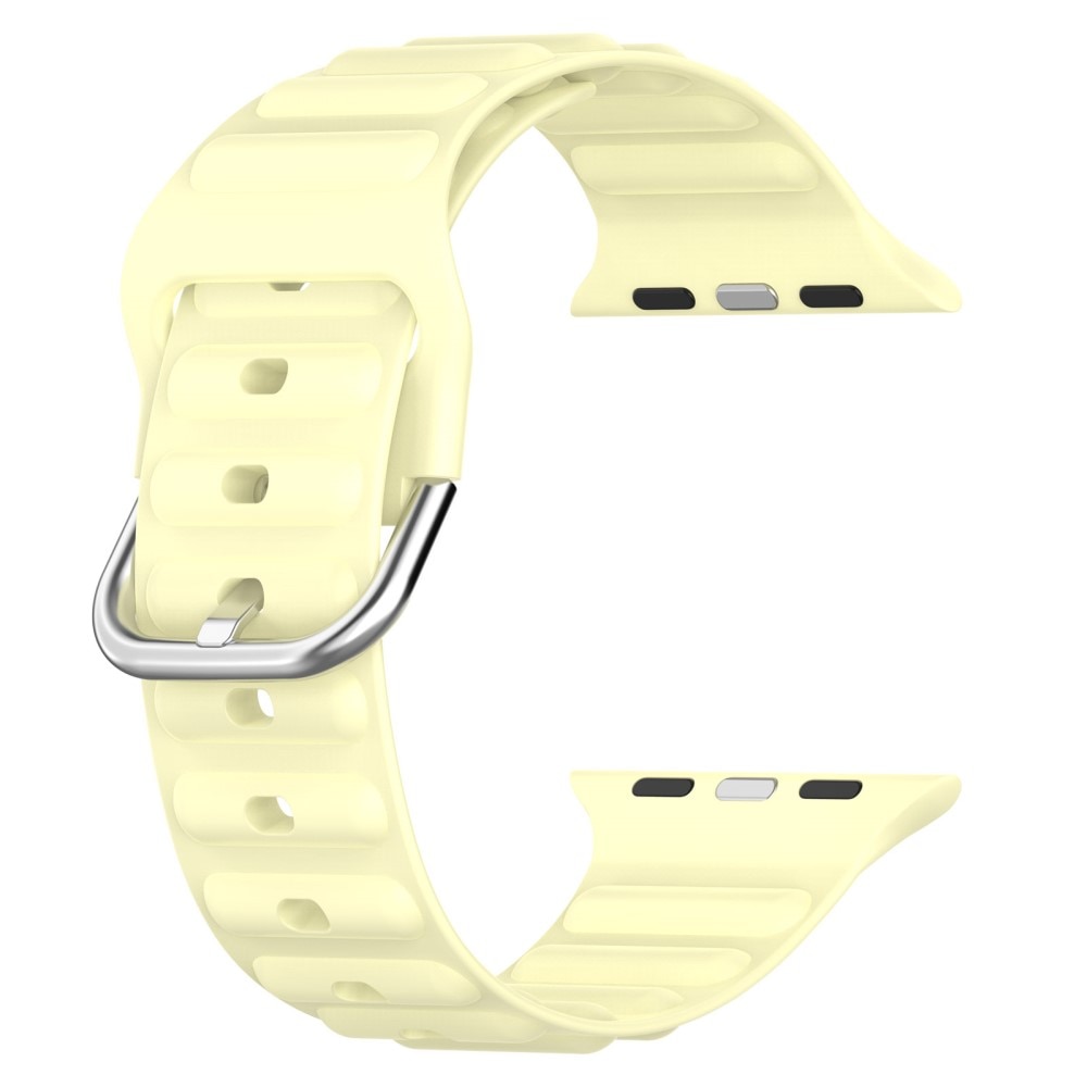 Resistant Silikoniranneke Apple Watch 41mm Series 9 keltainen