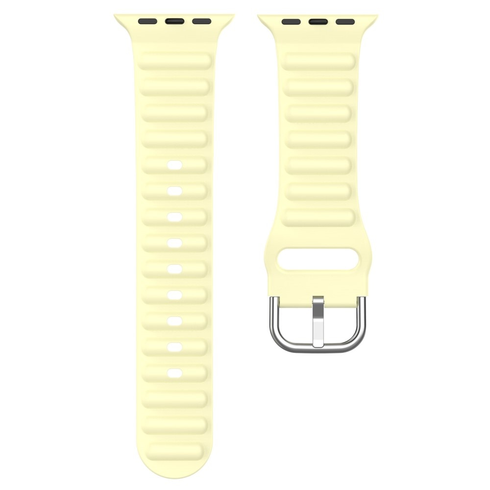 Resistant Silikoniranneke Apple Watch 41mm Series 9 keltainen