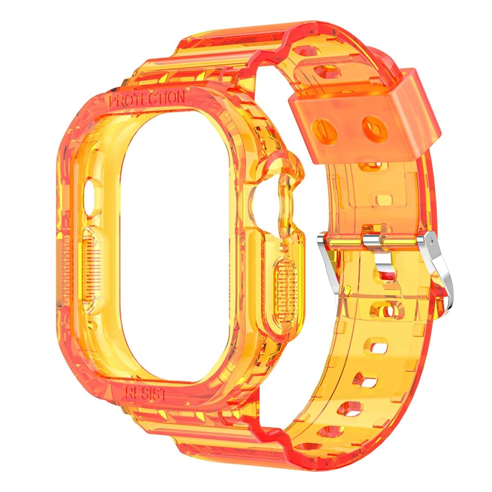 Apple Watch Ultra 49mm Crystal Kuori+Ranneke oranssi