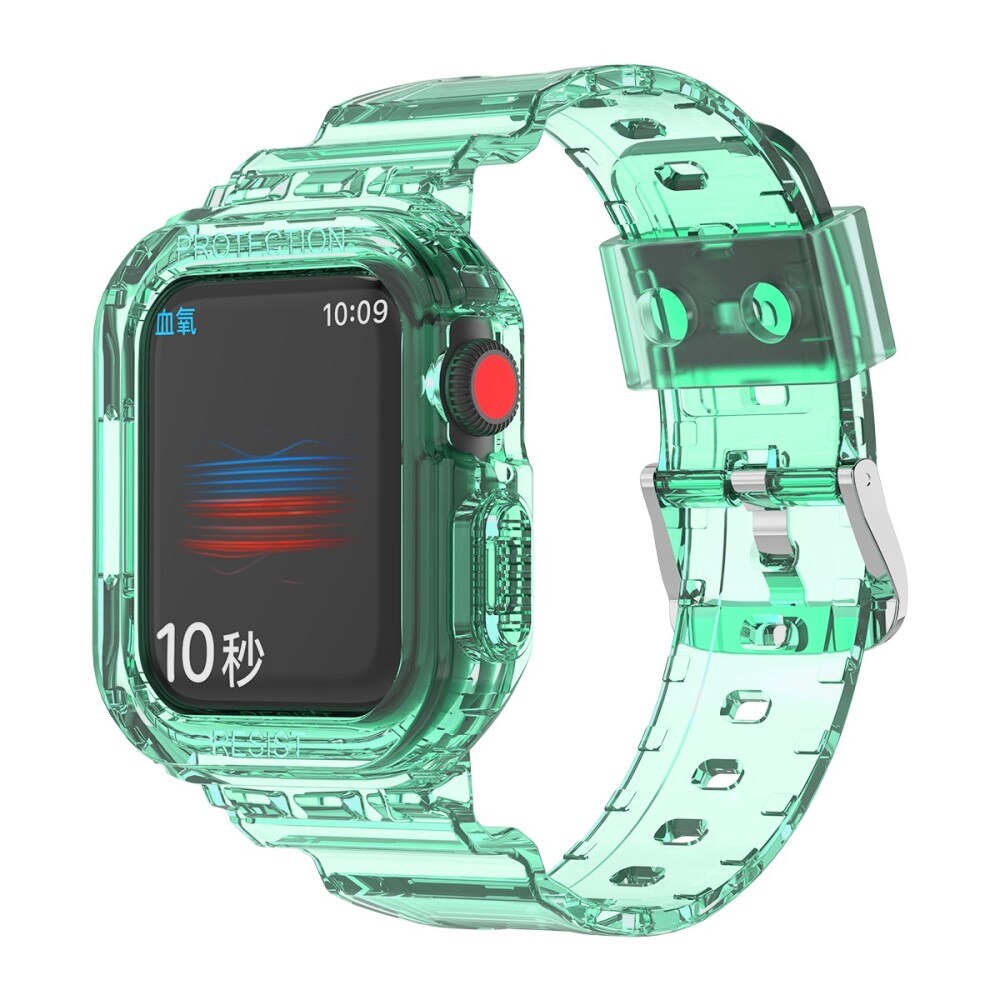 Apple Watch 41mm Series 9 Crystal Kuori + Ranneke vihreä