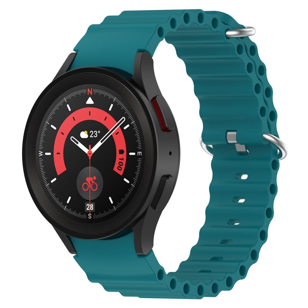 Full Fit Resistant Silikoniranneke Samsung Galaxy Watch 4 40mm vihreä