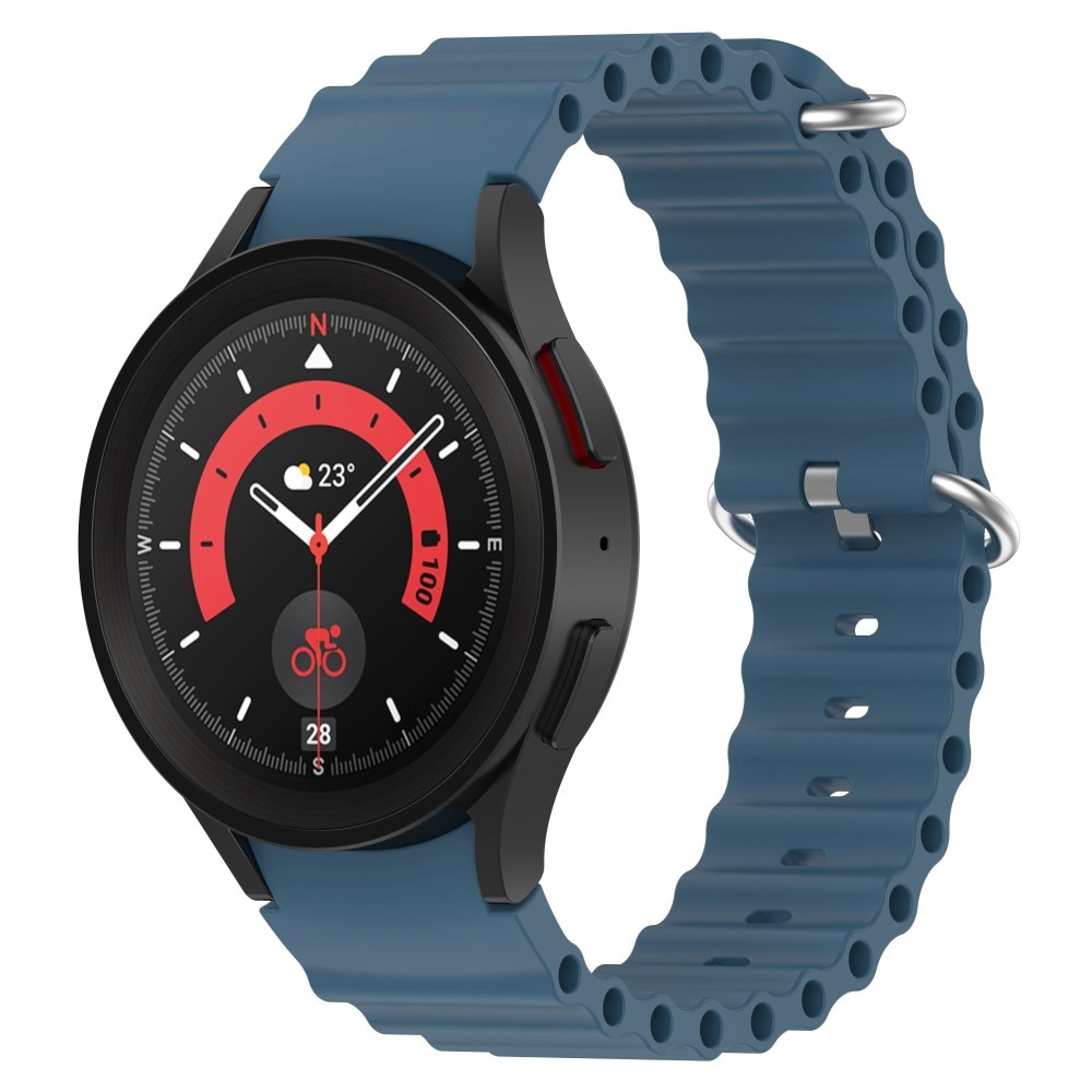 Full Fit Resistant Silikoniranneke Samsung Galaxy Watch 4 Classic 42mm sininen