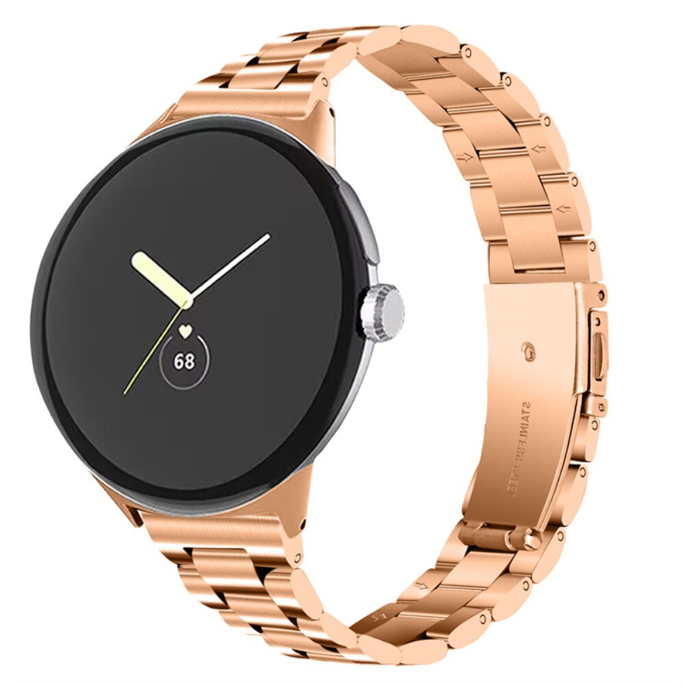 Slim Metalliranneke Google Pixel Watch 3 41mm ruusukulta