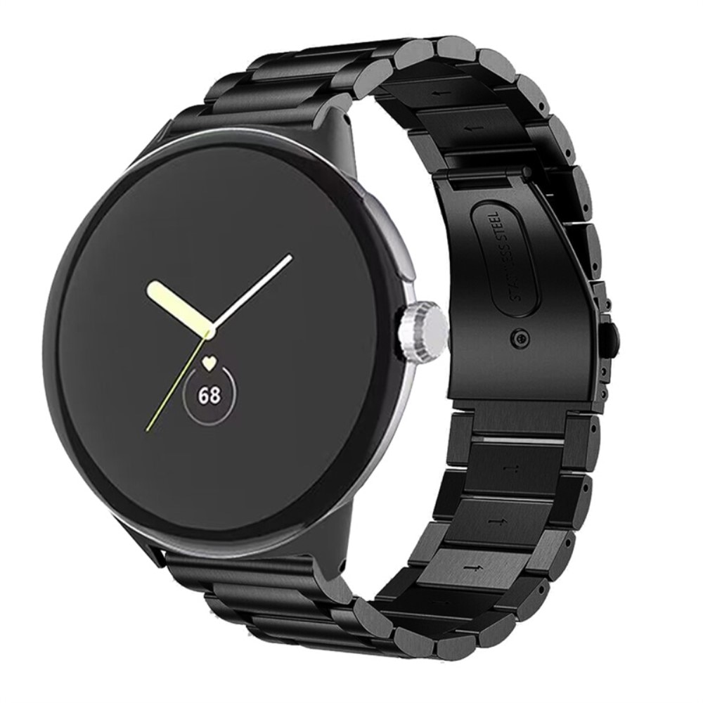 Metalliranneke Google Pixel Watch 2 musta