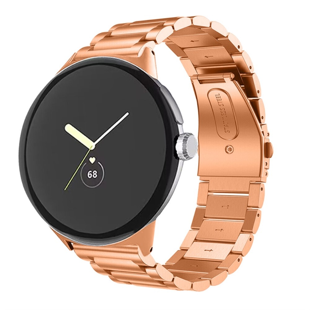 Metalliranneke Google Pixel Watch ruusukulta