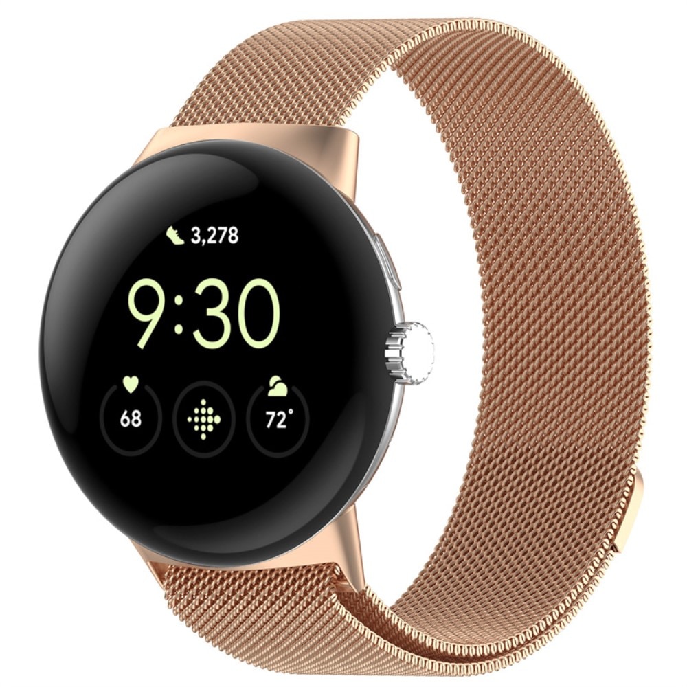 Ranneke Milanese Google Pixel Watch 2 ruusukulta