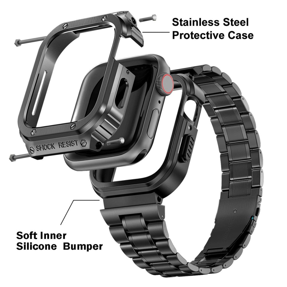 Apple Watch SE 44mm Full Metal Ranneke musta