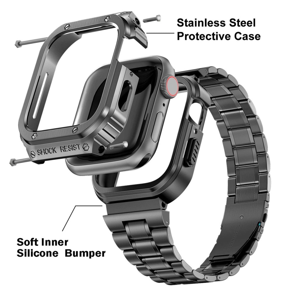 Apple Watch 44mm Full Metal Ranneke tummanharmaa