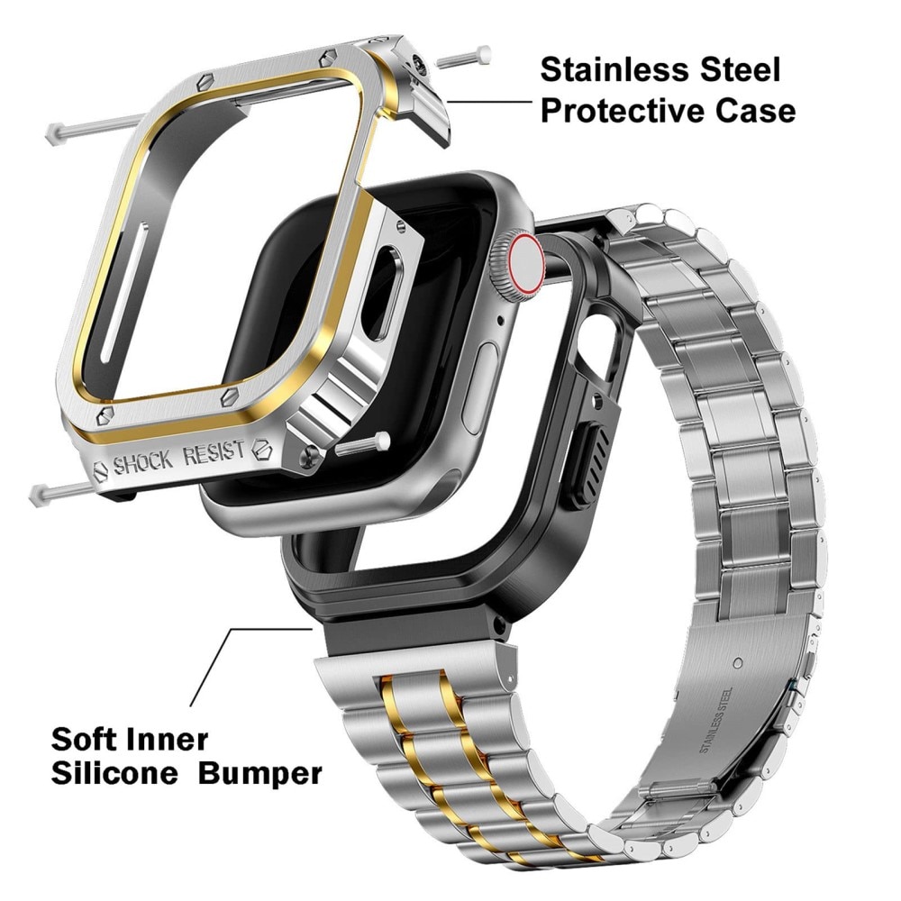 Apple Watch Ultra 49mm Full Metal Ranneke hopea/kulta