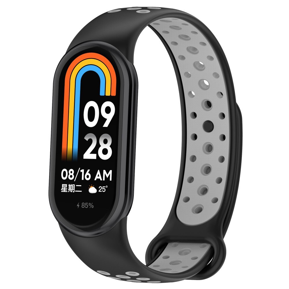 Silikoniranneke Urheilu Xiaomi Smart Band 8 harmaa