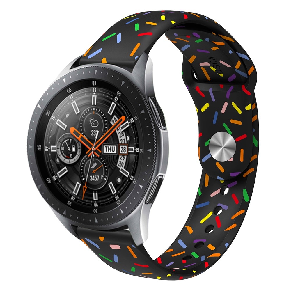 Silikoniranneke Samsung Galaxy Watch 4 40mm musta sprinklejä