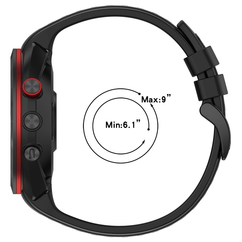 Silikoniranneke Garmin Approach S70 47mm musta