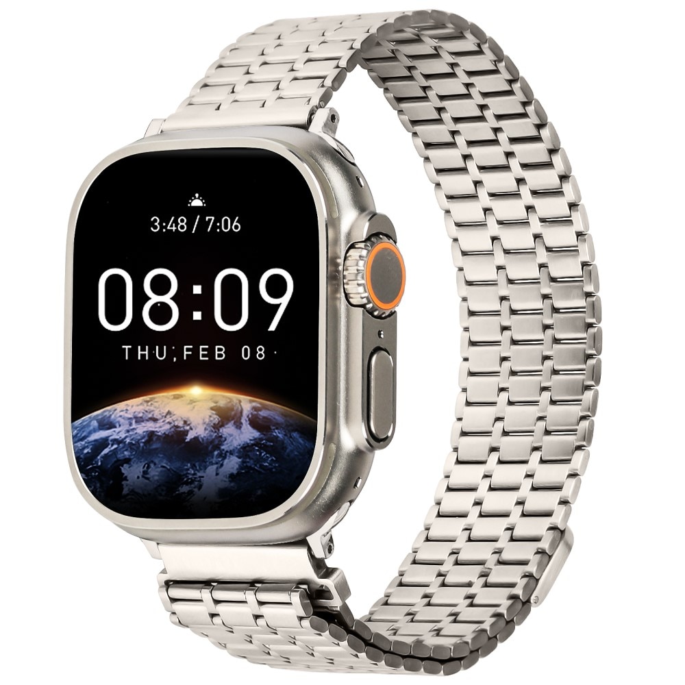 Ranneke Business Magnetic Apple Watch 45mm Series 9 titaani