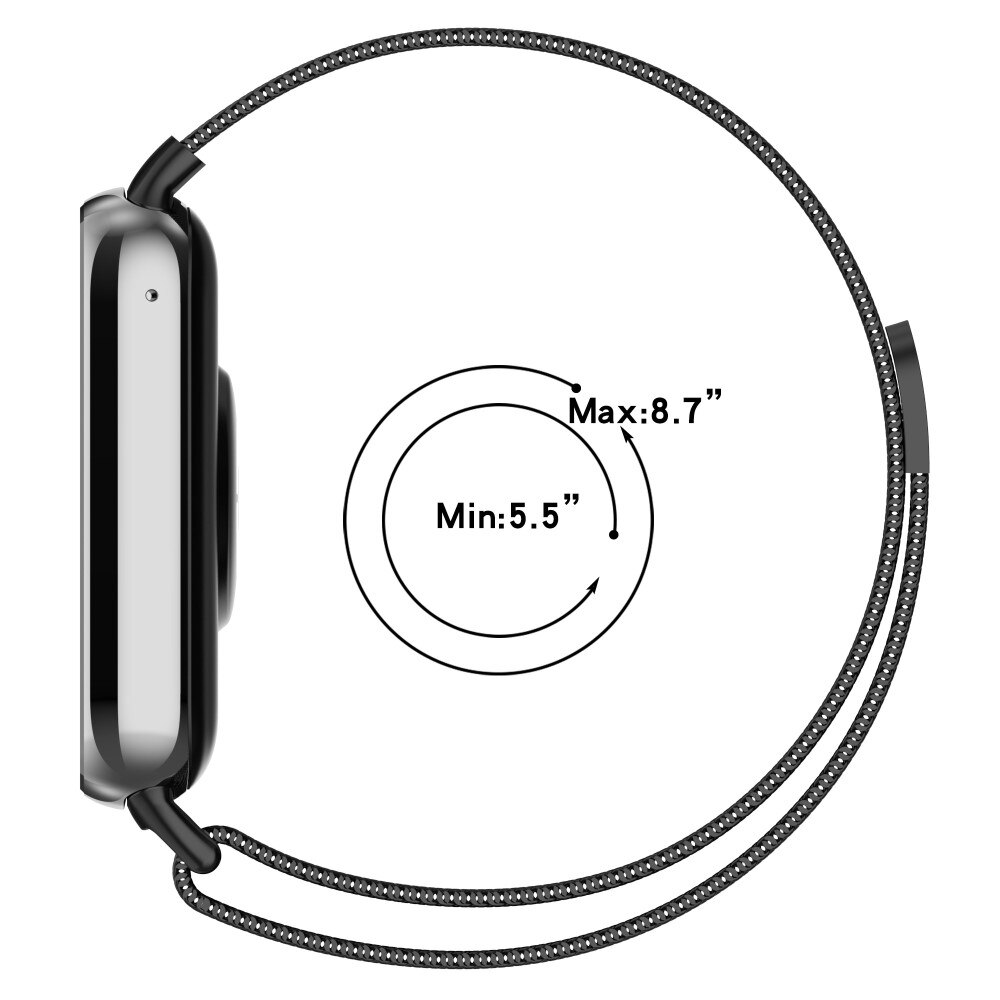 Ranneke Milanese Xiaomi Smart Band 8 Pro Musta