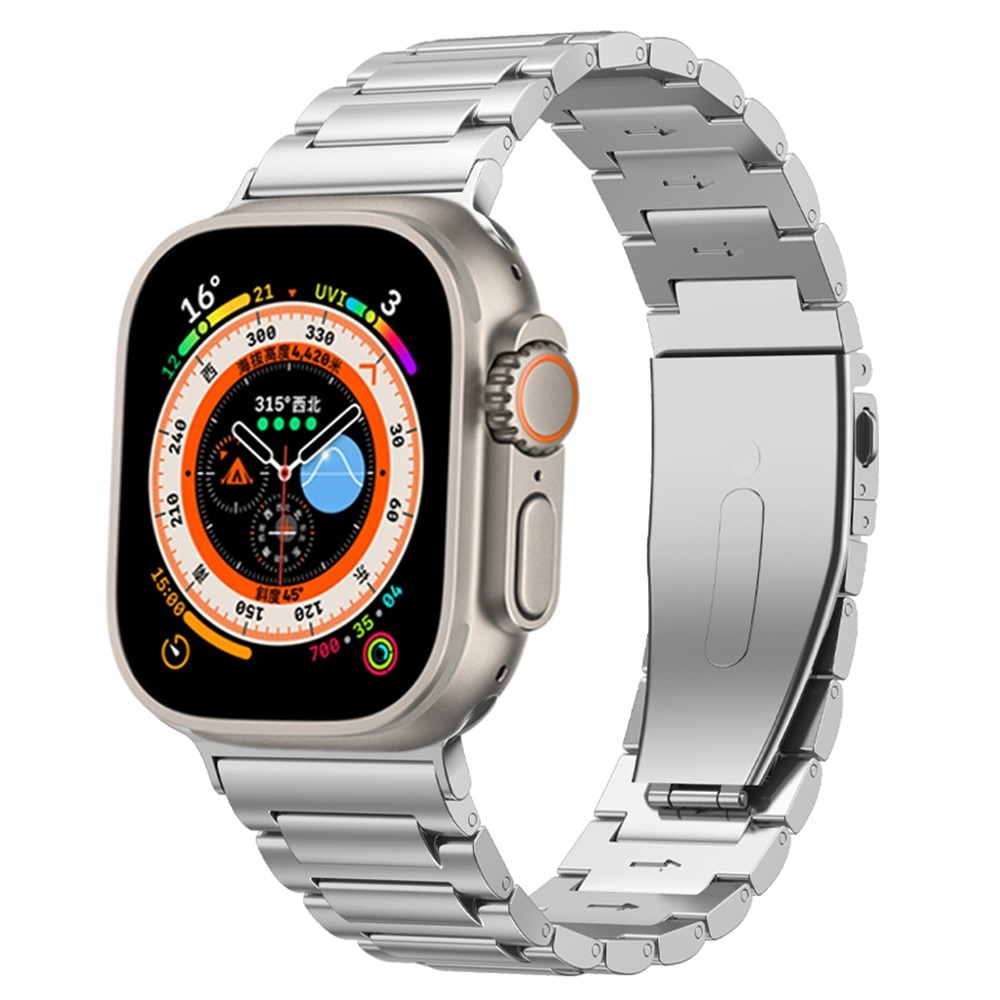 Titaaninen rannekoru Apple Watch 45mm Series 7 hopea