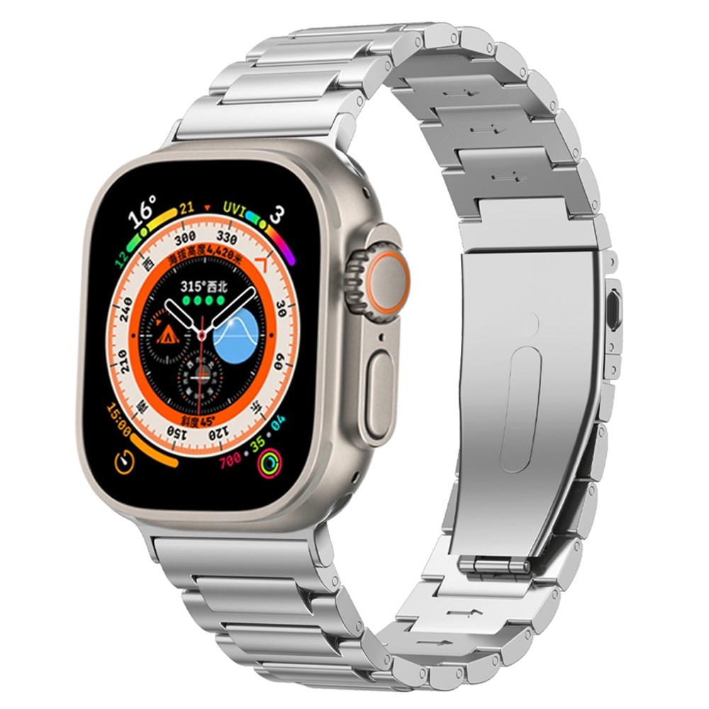 Titaaninen rannekoru Apple Watch 45mm Series 8 hopea