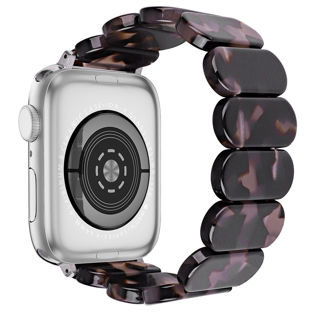 Elastinen hartsi ranneke Apple Watch 45mm Series 7 musta/harmaa